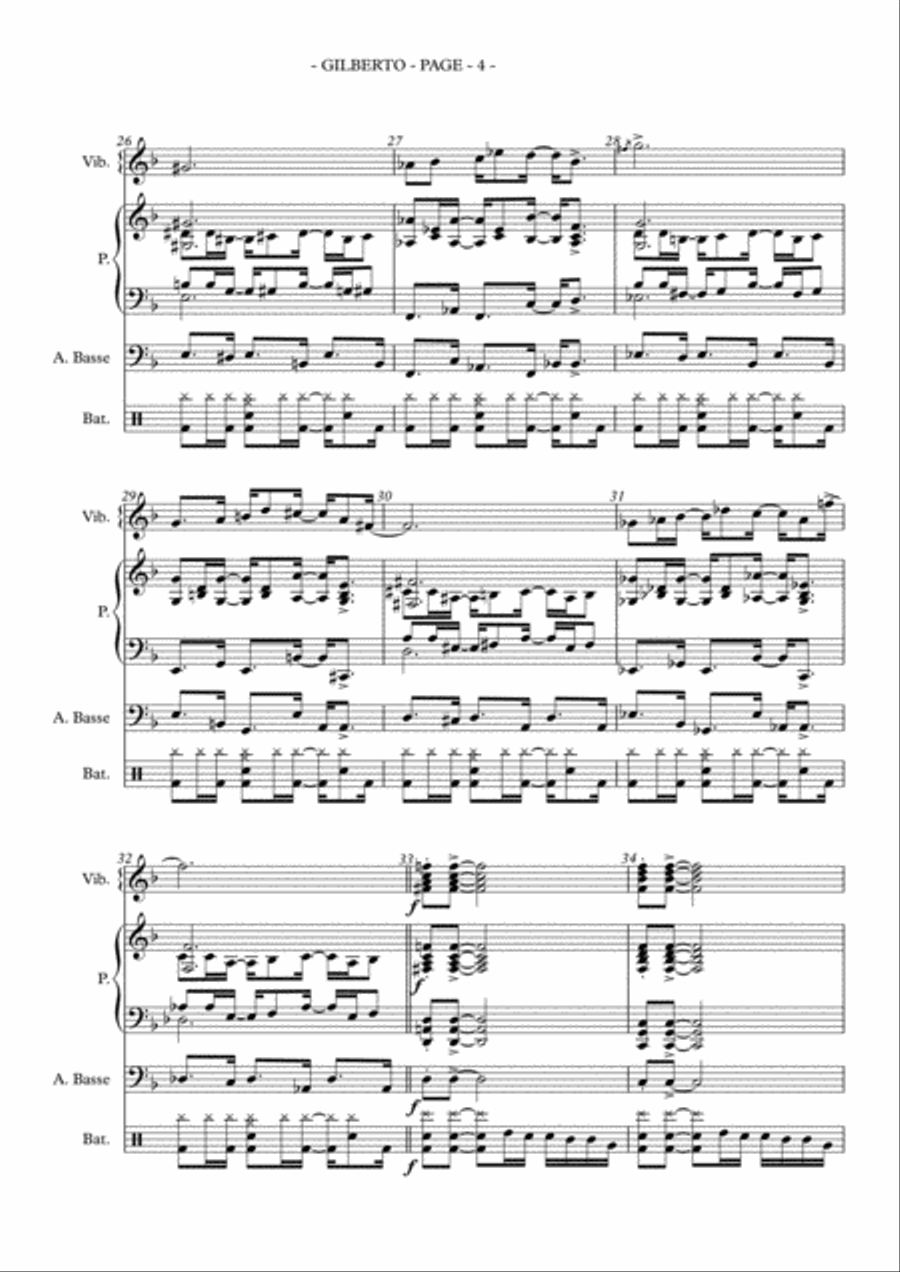 GILBERTO GILBERTO Jazz Ensemble scores gallery preview page 4