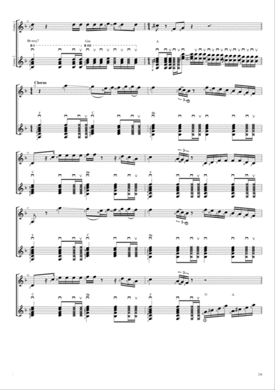 Wild World Guitar Solo scores gallery preview page 2