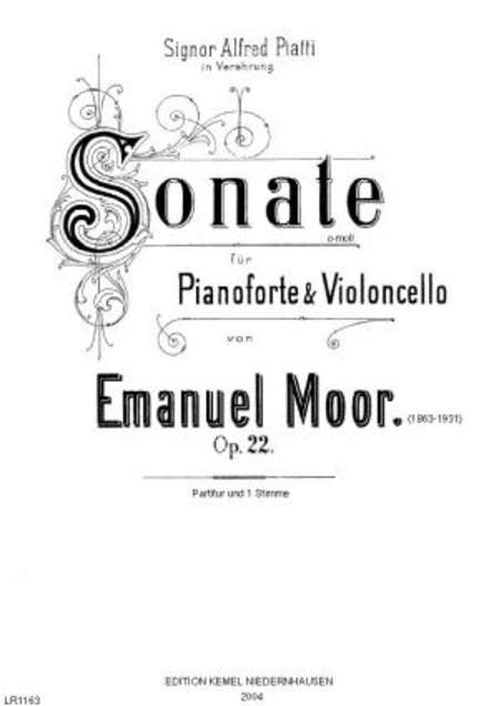 Sonate c-moll : fur Pianoforte & Violoncello, op. 22