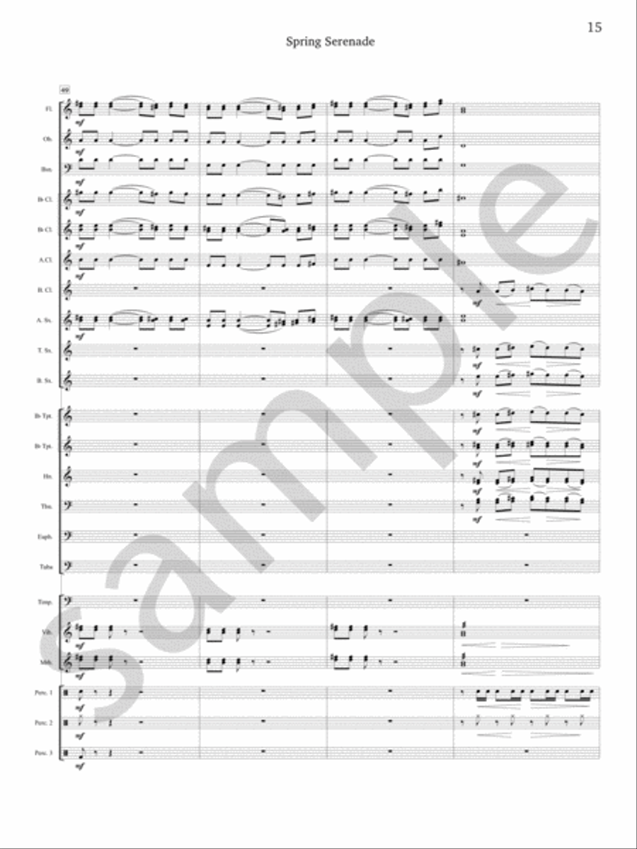 Spring Serenade Concert Band scores gallery preview page 16