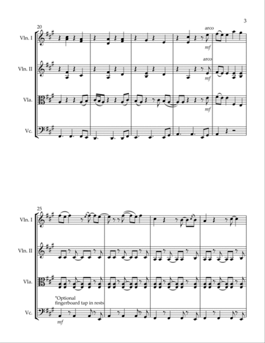 Stand By Me String Quartet scores gallery preview page 3