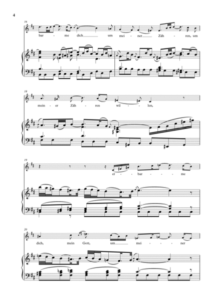 Bach: Erbarme dich mein Gott - Matthäuspassion - (for Alto Solo and Piano) image number null