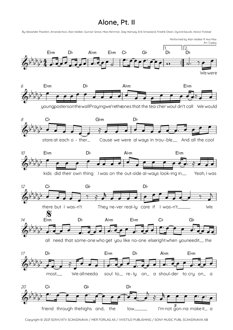 Alone Small Ensemble scores gallery preview page 1