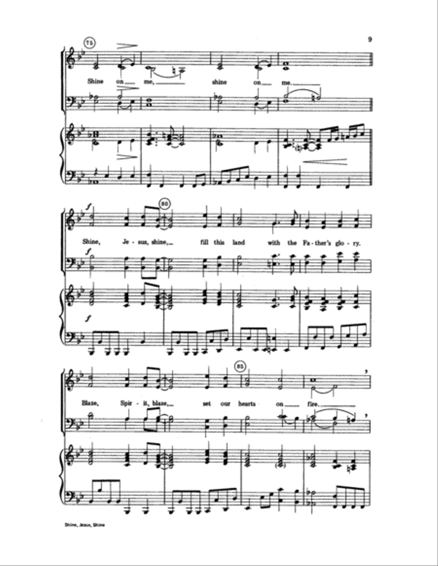 Shine, Jesus, Shine Choir scores gallery preview page 9