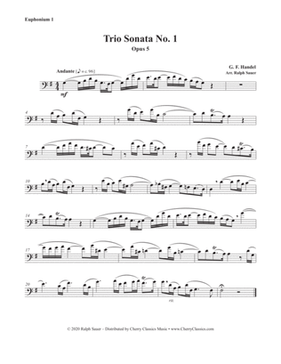 Trio Sonata No. 1 Opus 5 for Euphonium Trio