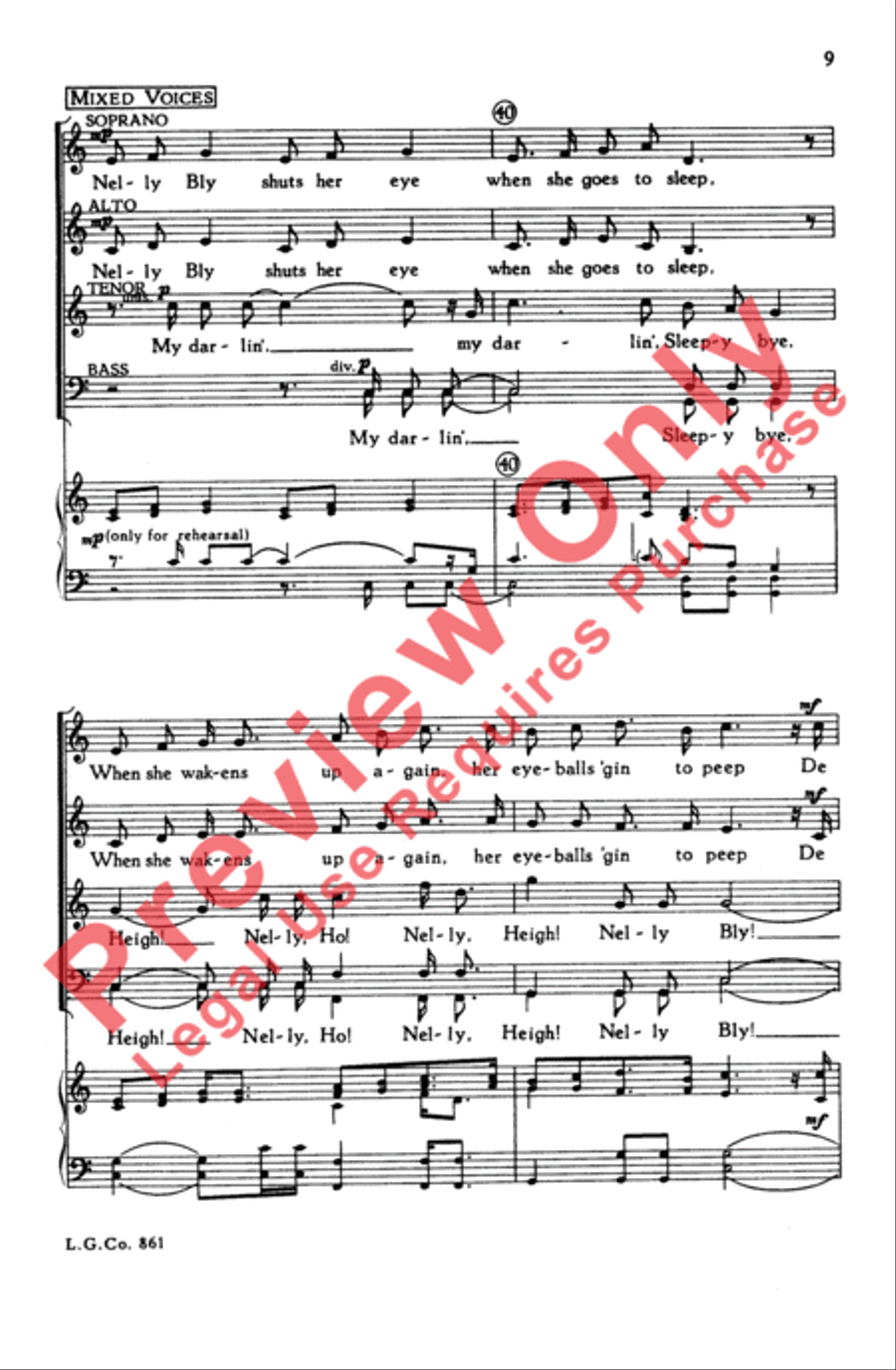 Nelly Bly Nelly Bly 4-Part scores gallery preview page 9
