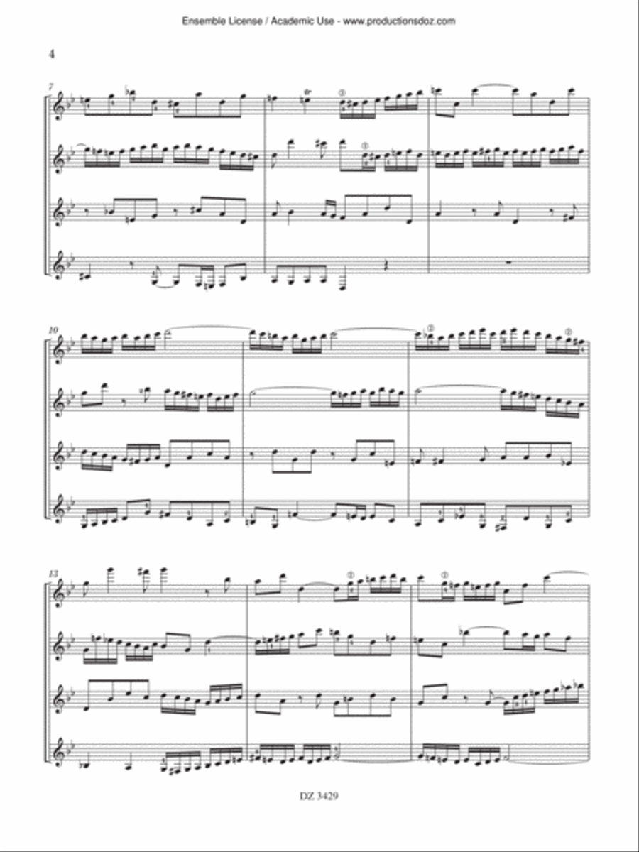 Concerto in G minor BWV 1043 Guitar Ensemble scores gallery preview page 4