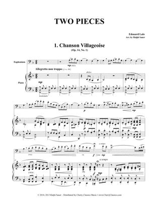 Book cover for Two Pieces for Euphonium & Piano