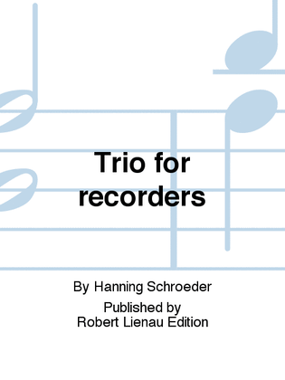 Book cover for Trio for recorders