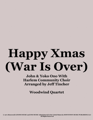 Happy Xmas (war Is Over)