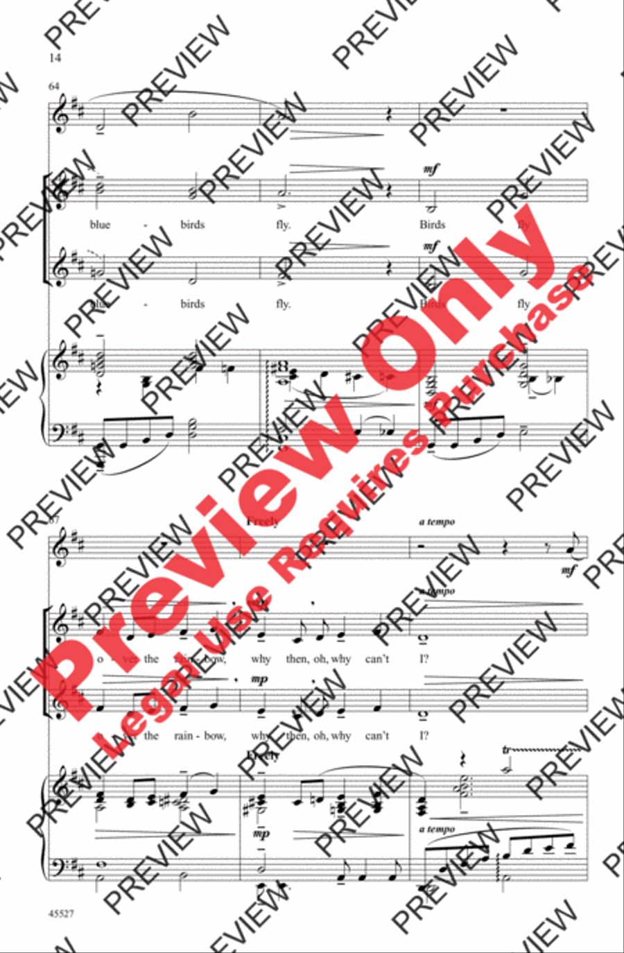 Over the Rainbow Women's Choir scores gallery preview page 14