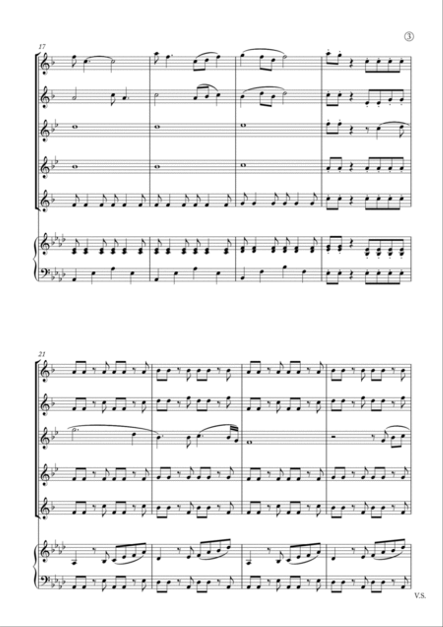 My Girl Saxophone Quintet scores gallery preview page 3