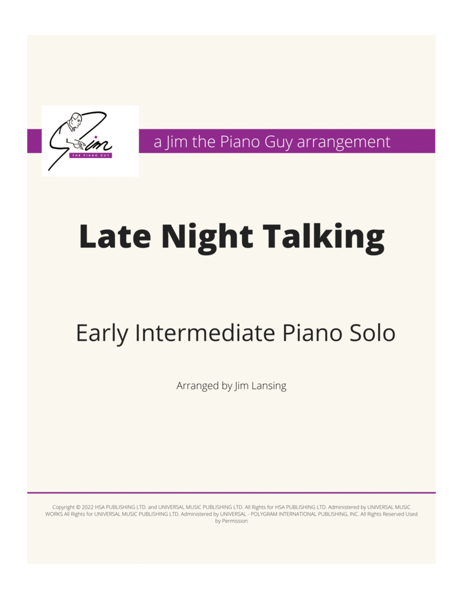 Late Night Talking Piano Method scores gallery preview page 1