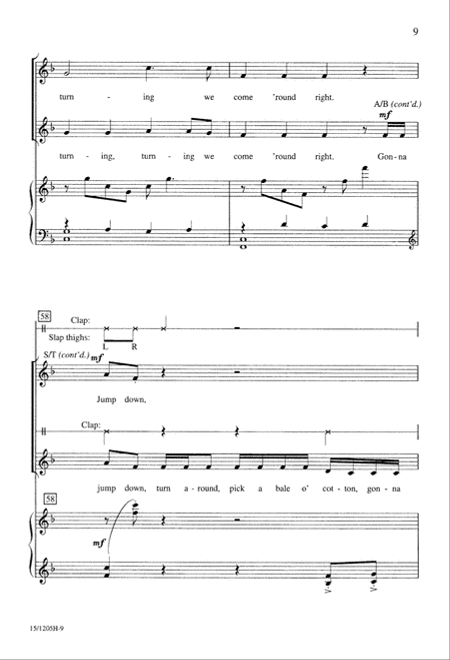 American Folk Rhapsody 4-Part scores gallery preview page 9