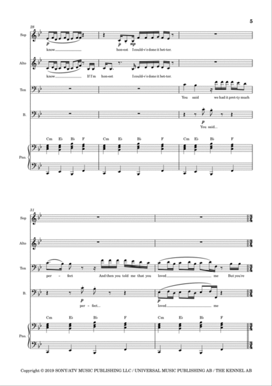 Start Again 4-Part scores gallery preview page 6
