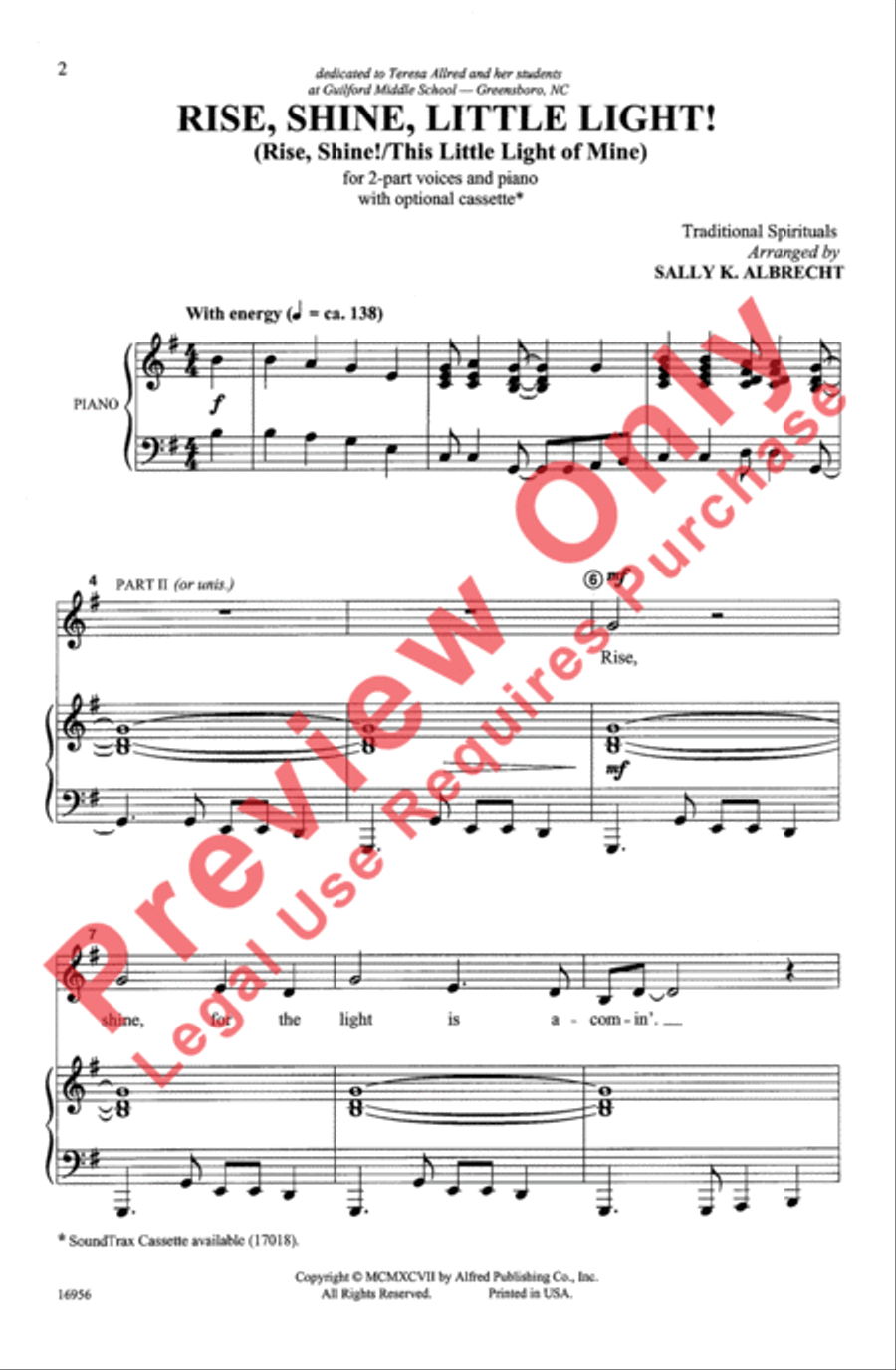 Rise, Shine, Little Light! 2-Part scores gallery preview page 2