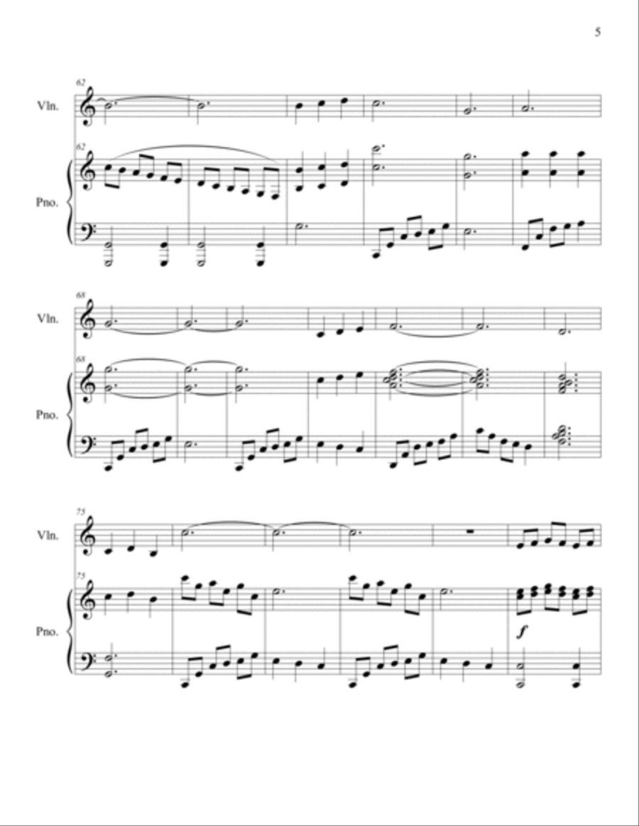 Blessed Assurance (Piano & Violin) Violin Solo scores gallery preview page 5