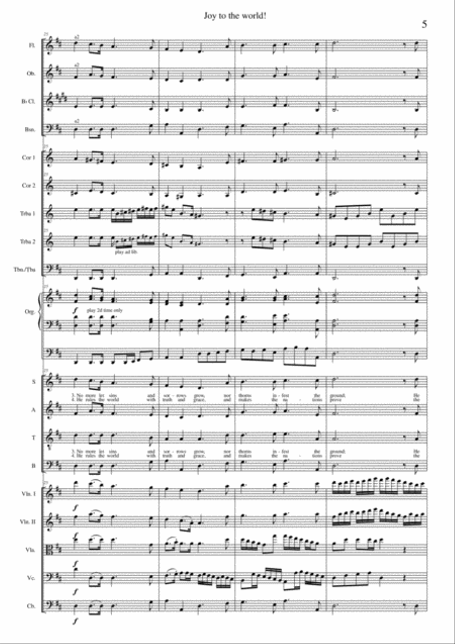 Joy to the World Full Orchestra scores gallery preview page 5