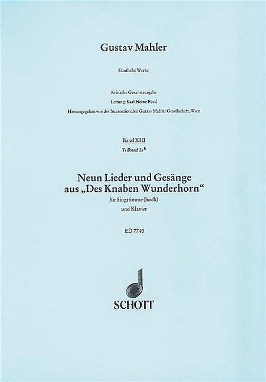 Wunderhorn 9 Songs High Voice High Voice scores gallery preview page 1
