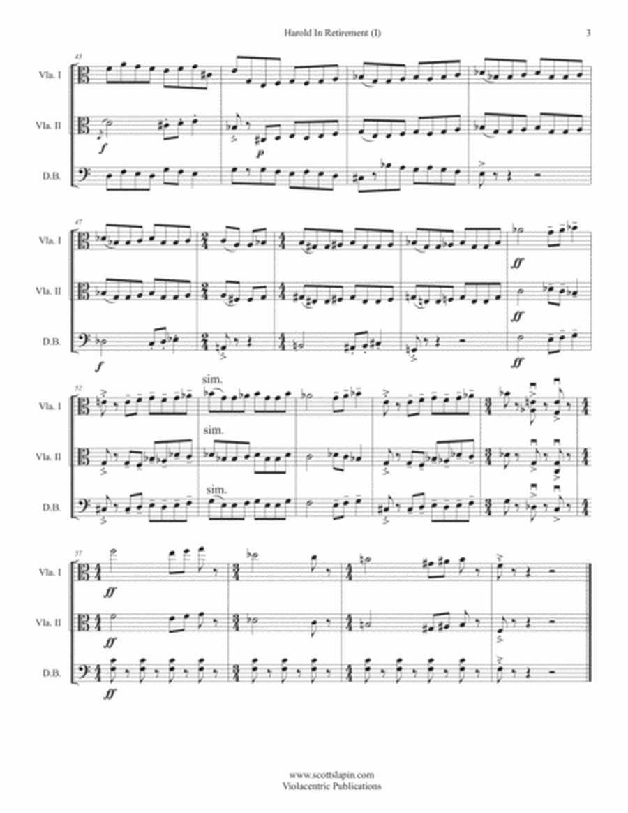 Music for Two Violas and Double Bass