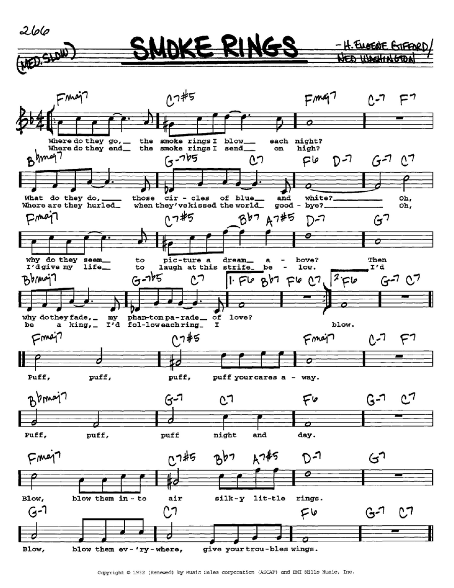 Smoke Rings Smoke Rings Voice scores gallery preview page 1
