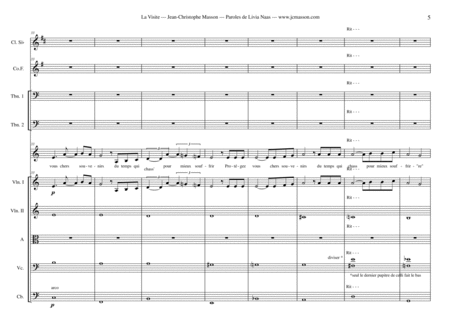 La visite --- Orchestral score with full parts --- Voice and piano part --- JCM 2008 image number null