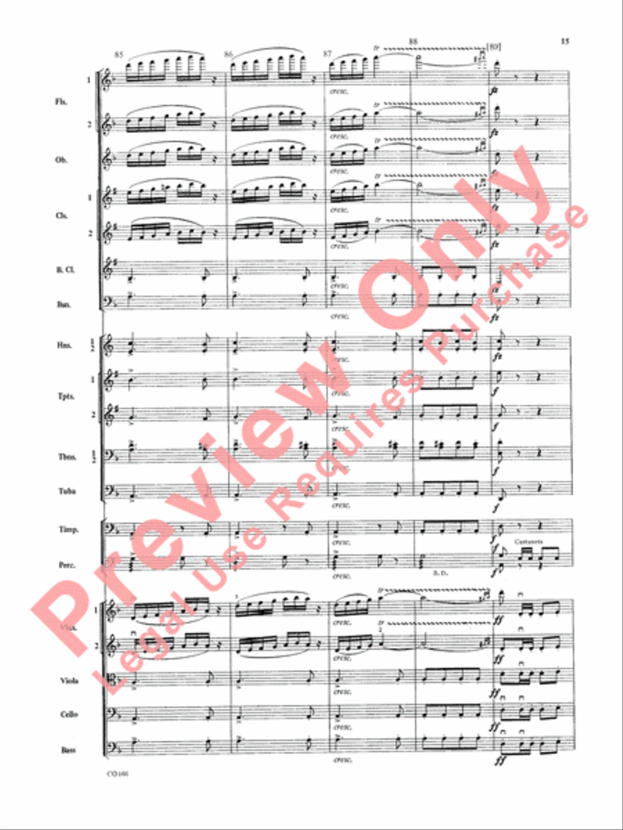 Bacchanale from Samson & Delilah (Score Only) Full Orchestra scores gallery preview page 18