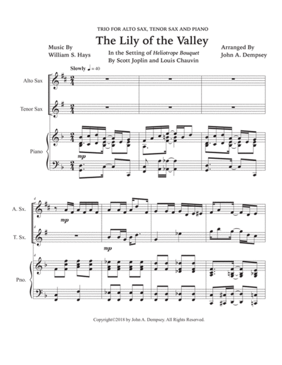The Lily of the Valley (Trio for Alto Sax, Tenor Sax and Piano) image number null