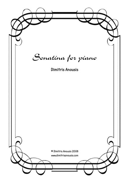Dimitris Anousis Sonatina For Piano image number null
