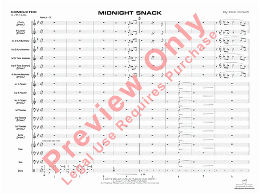 Midnight Snack Midnight Snack Jazz Ensemble scores gallery preview page 4