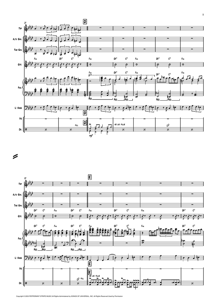 Seven Nation Army Piano, Vocal scores gallery preview page 3