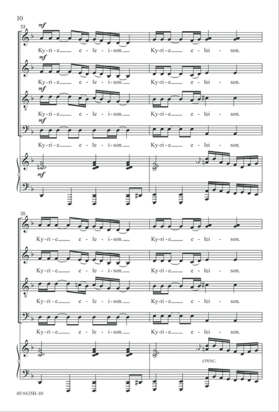 Mass: A Celebration of Love and Joy 4-Part scores gallery preview page 10