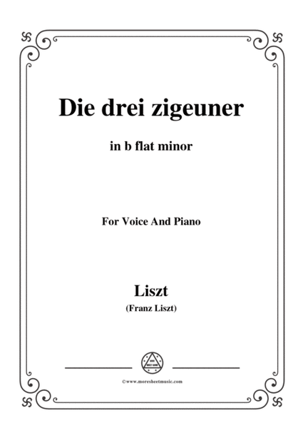 Liszt-Die drei zigeuner in b flat minor,for Voice and Piano image number null