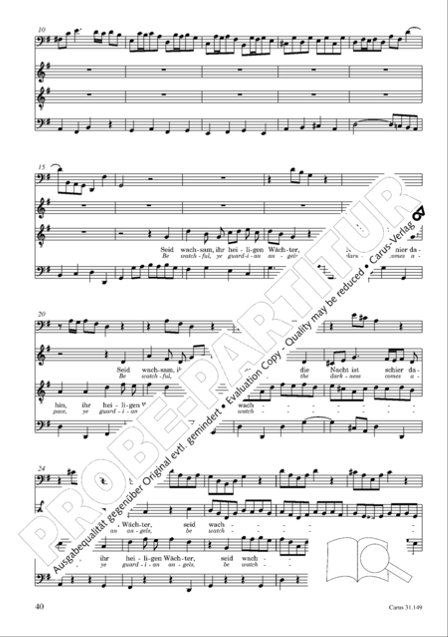 The voice of rejoicing and hope (Man singet mit Freuden vom Sieg) 4-Part scores gallery preview page 41