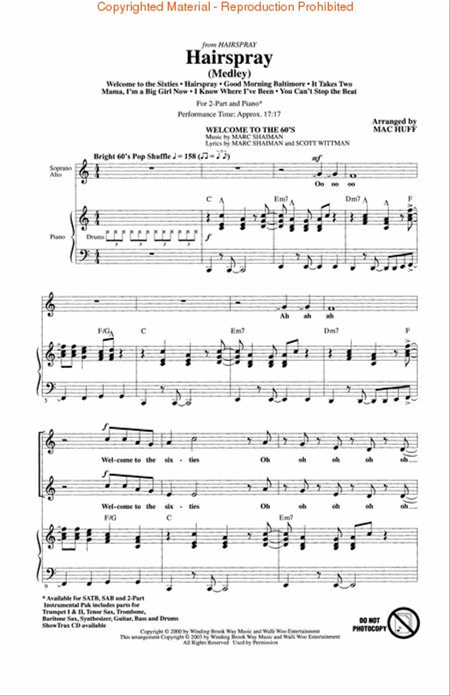 Hairspray (Medley) Hairspray (Medley) 2-Part scores gallery preview page 2