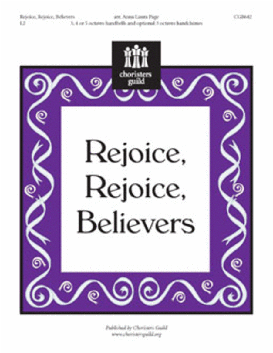 Rejoice Rejoice Believers Handbell Choir scores gallery preview page 1