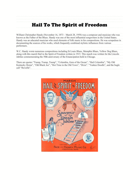 Hail To The Spirit of Freedom for Brass Quintet By W. C. Handy image number null