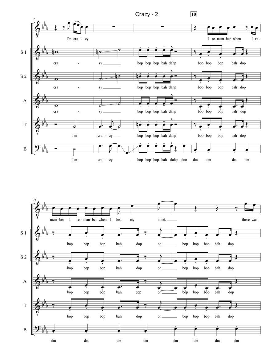 Crazy 4-Part scores gallery preview page 2