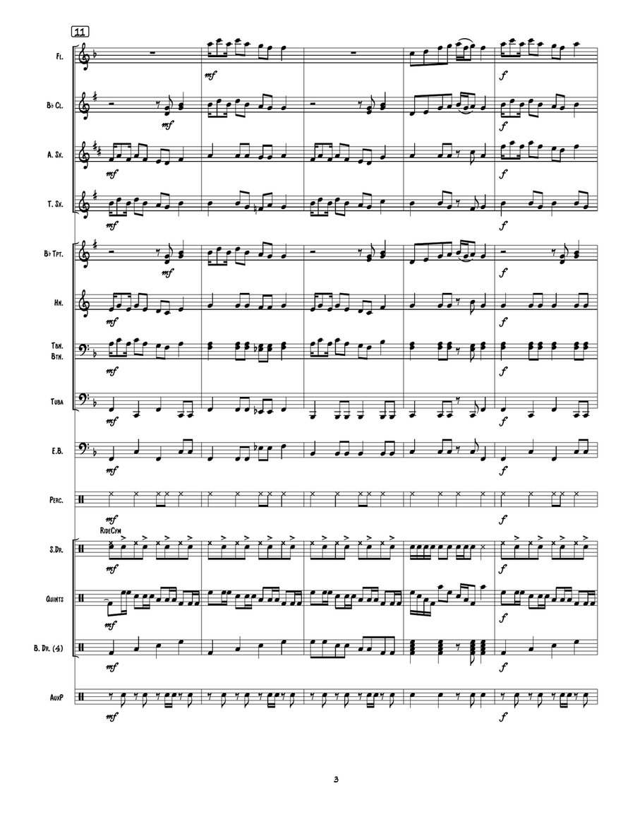 Cotton Eye Joe Cotton Eye Joe Marching Band scores gallery preview page 4