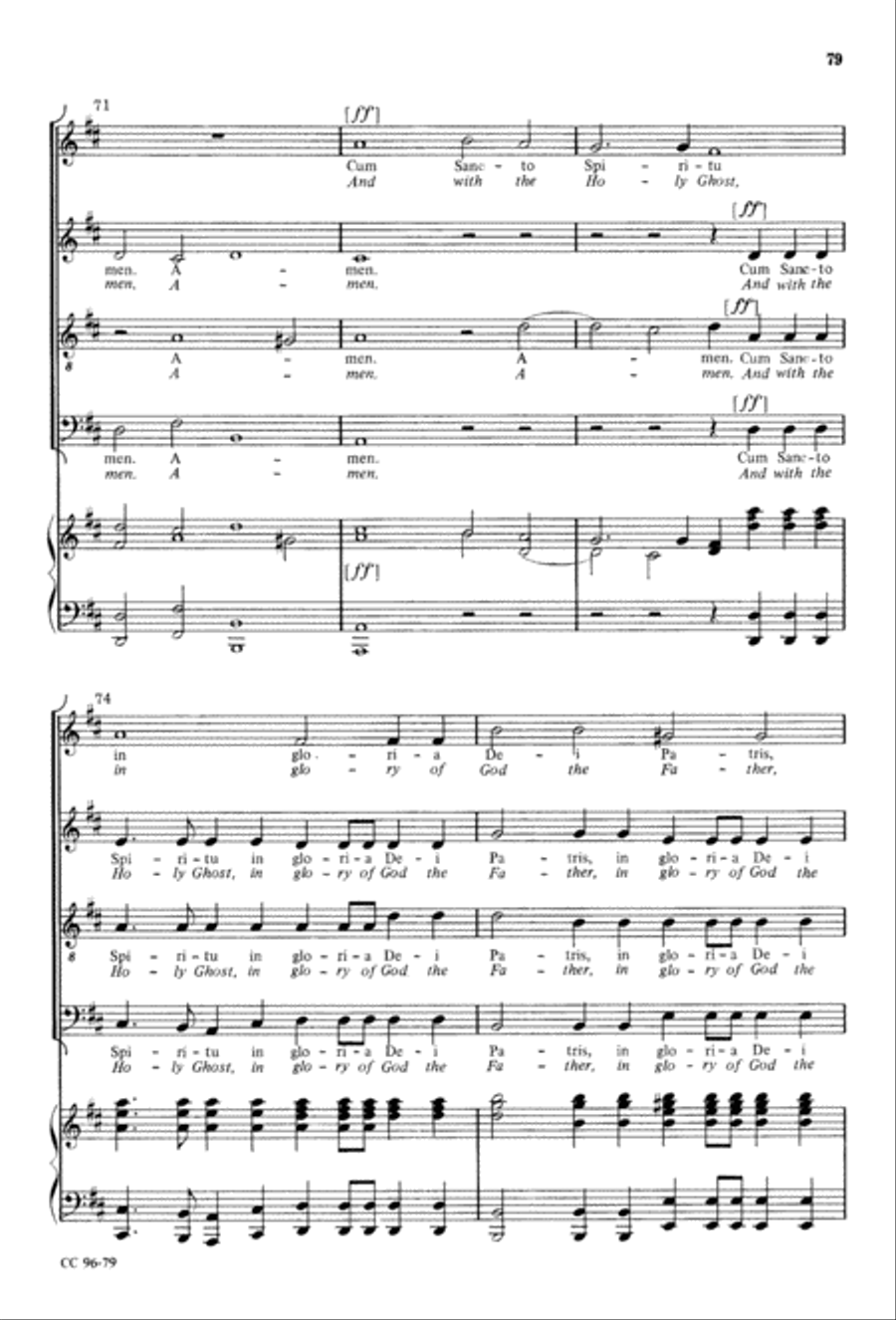 Gloria 4-Part scores gallery preview page 80