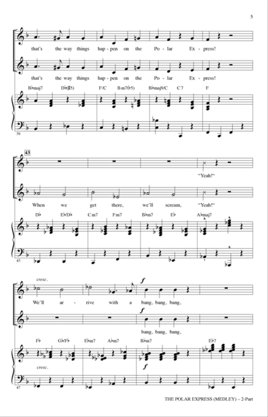 The Polar Express (Holiday Medley) (arr. Audrey Snyder) 2-Part scores gallery preview page 4