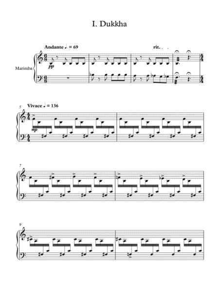 Three Preludes for Solo Marimba