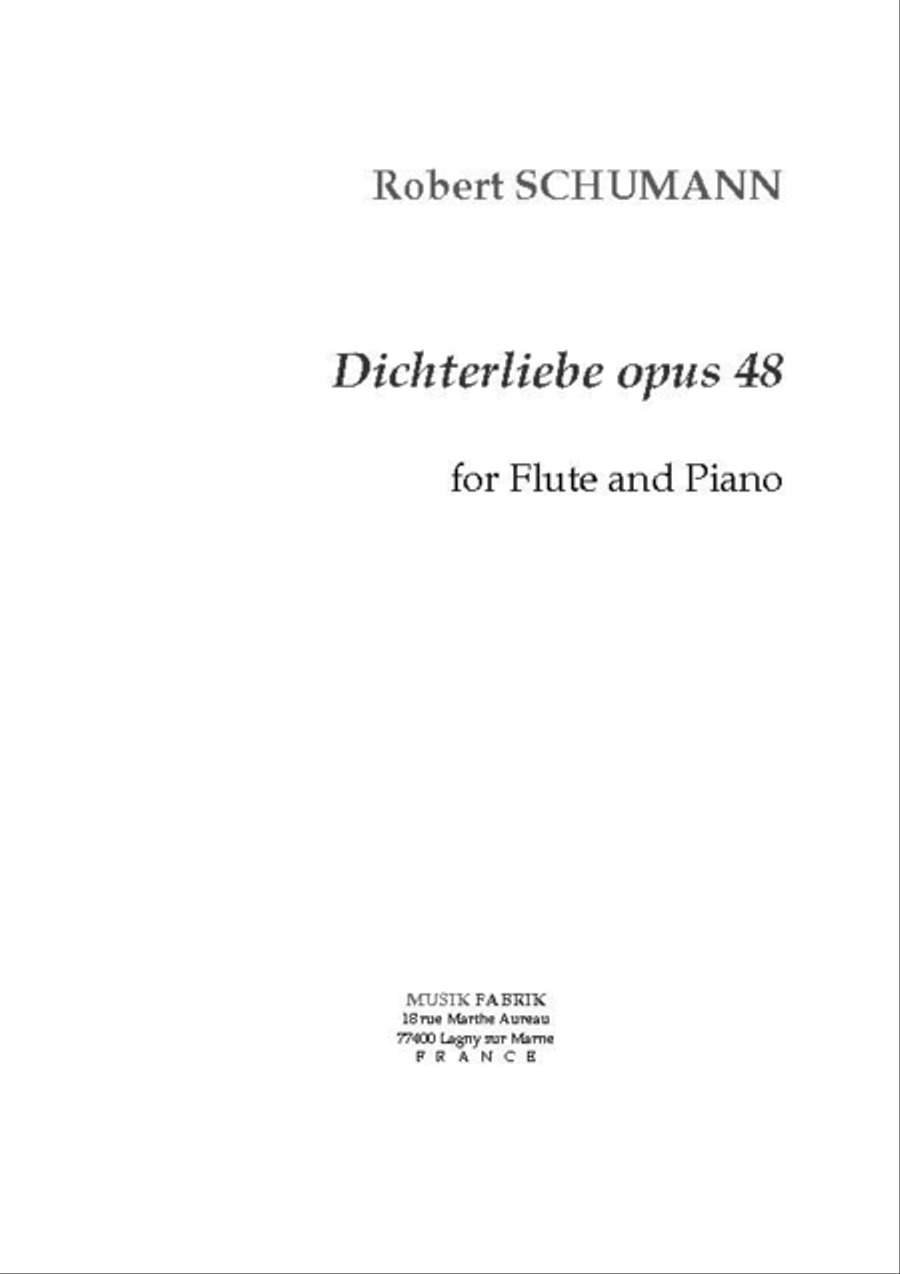 Dichterliebe, Opus 48 Flute Solo scores gallery preview page 1