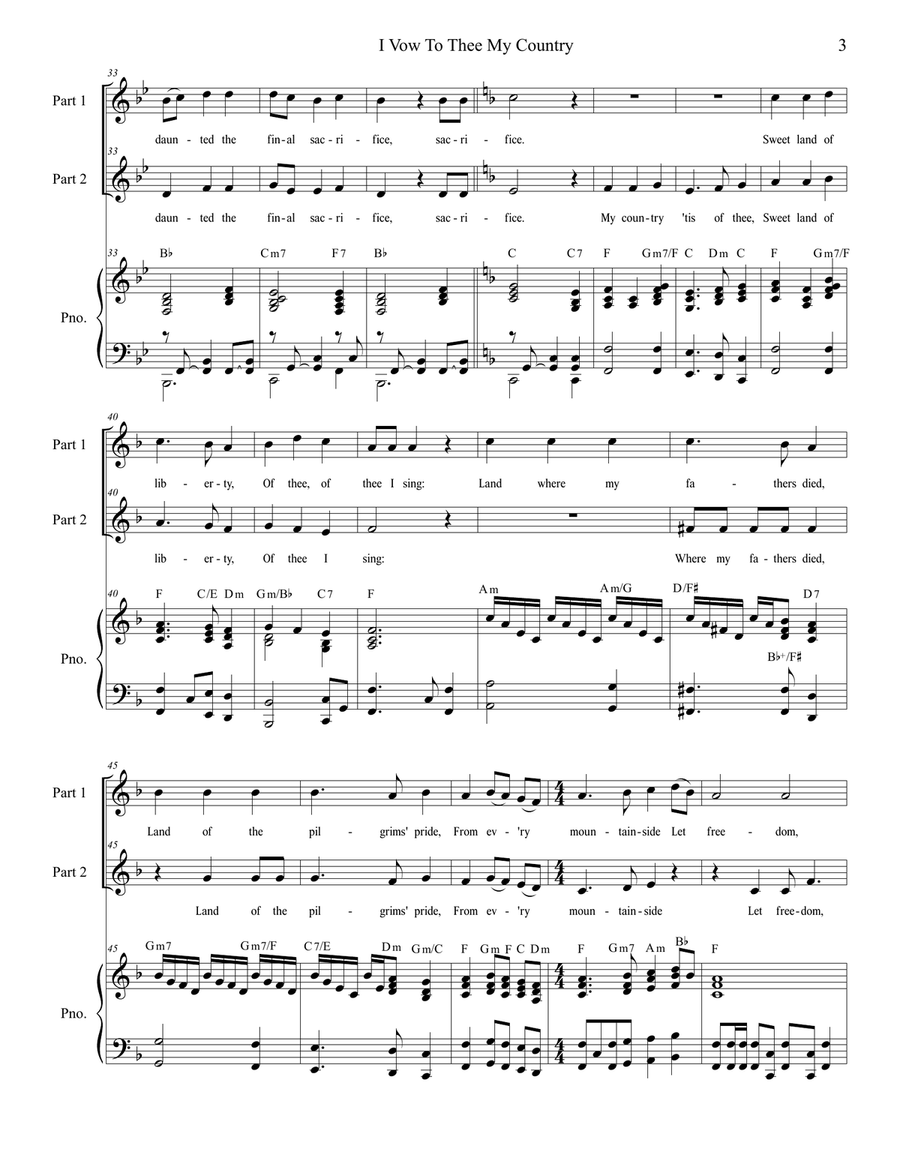 I Vow To Thee My Country (with 