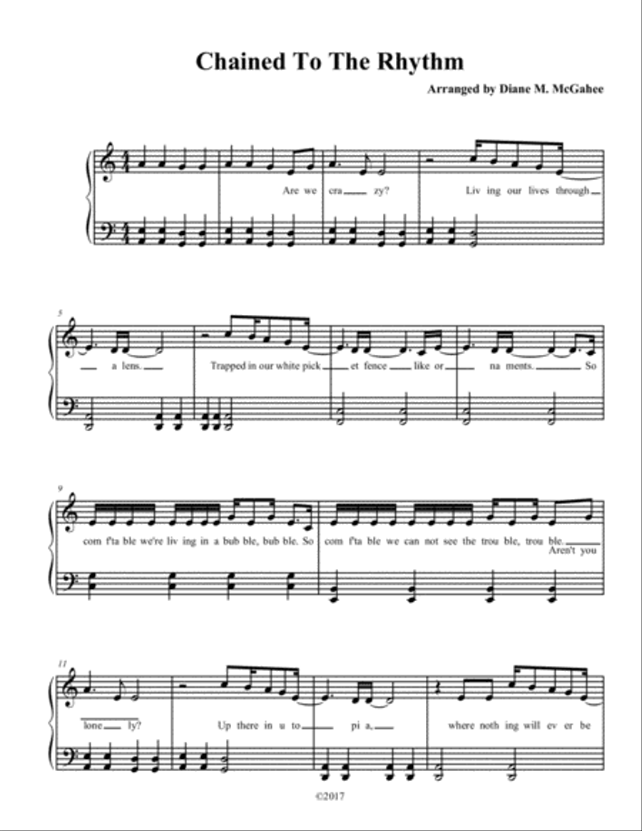 Chained To The Rhythm Chained To The Rhythm Small Ensemble scores gallery preview page 1