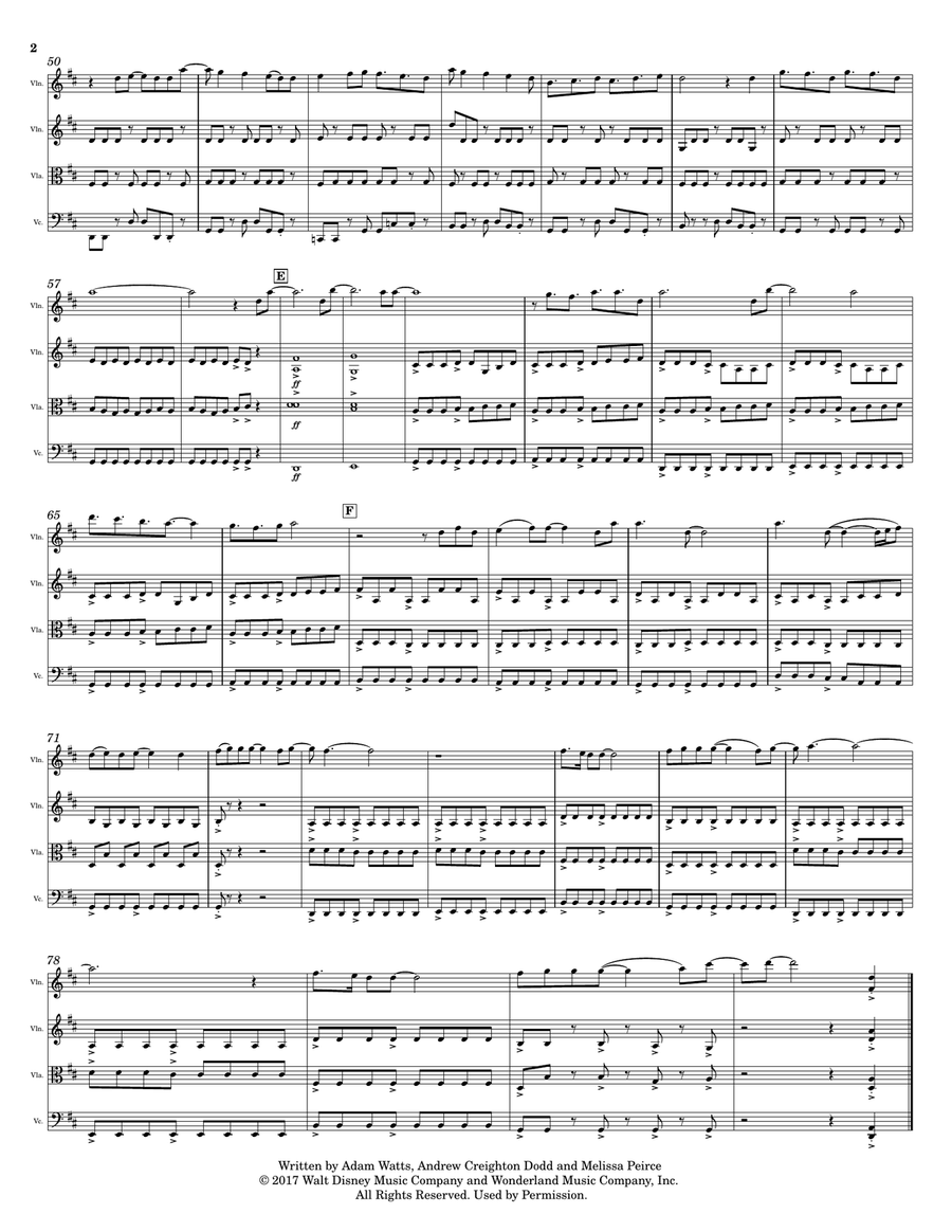 Happily Ever After String Quartet scores gallery preview page 2