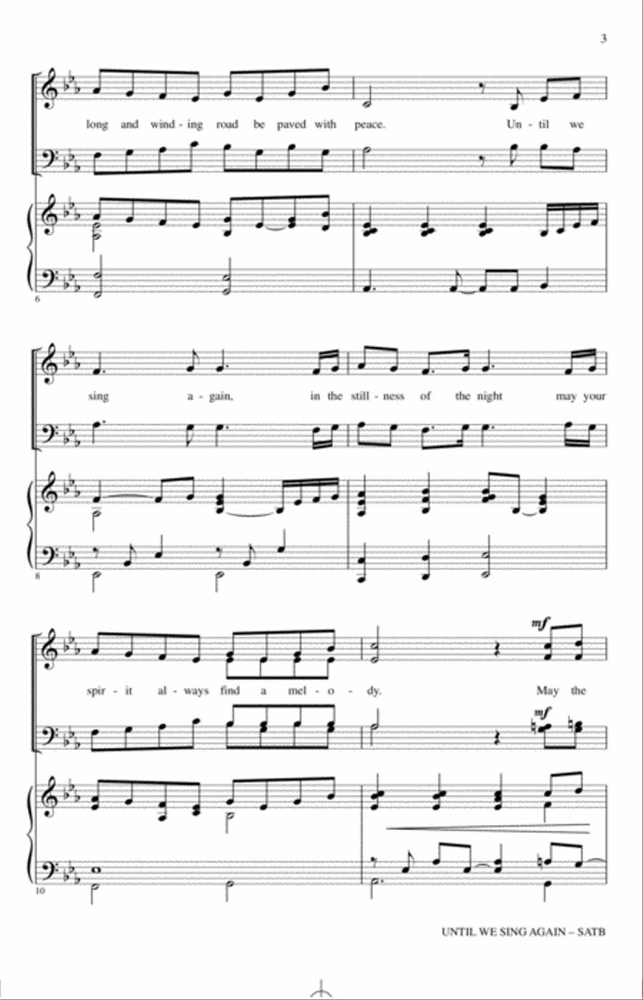 Until We Sing Again (A Musician's Blessing) 4-Part scores gallery preview page 2
