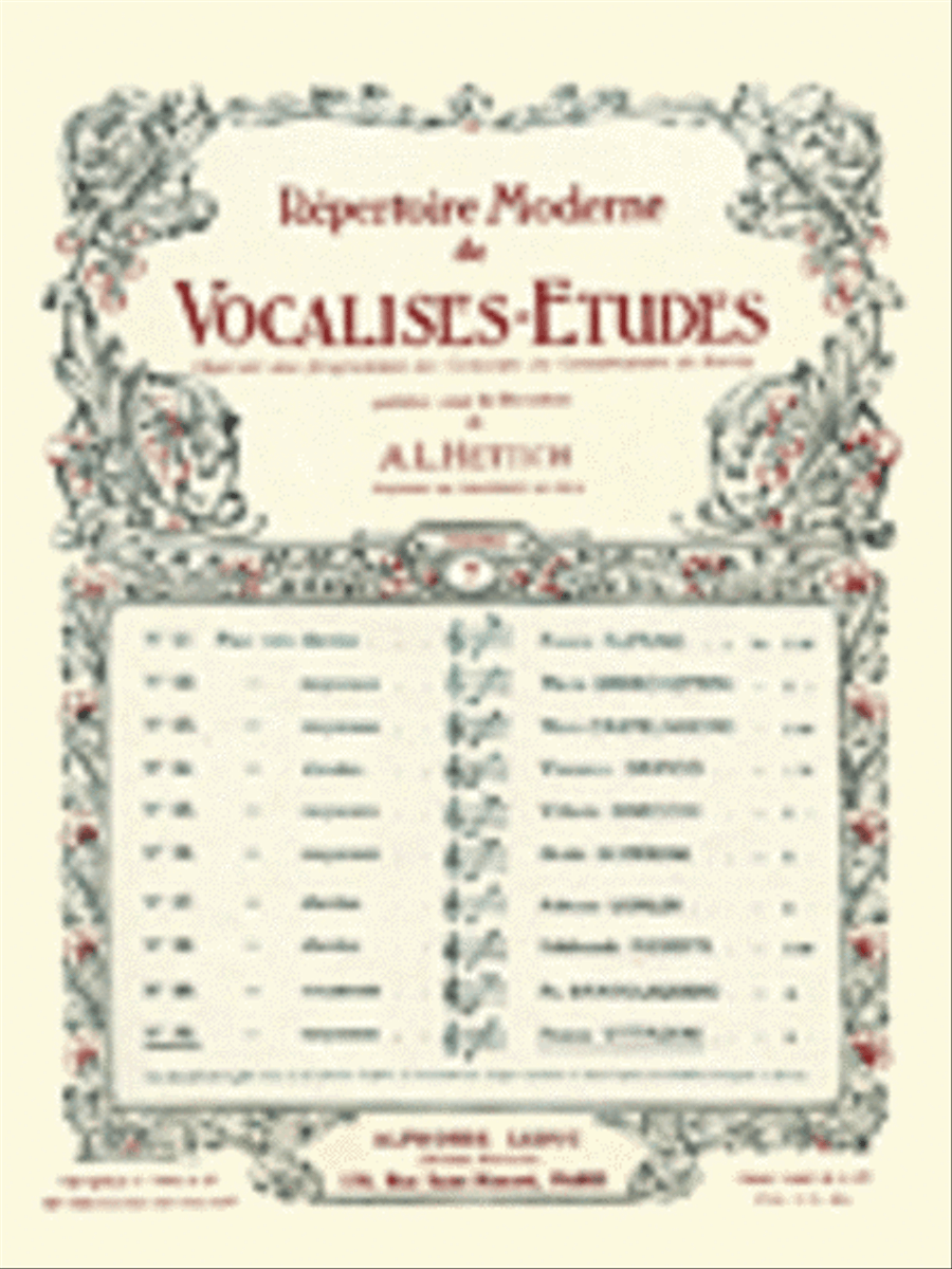 Vocalise-Etude pour Voix Moyennes Voice scores gallery preview page 1