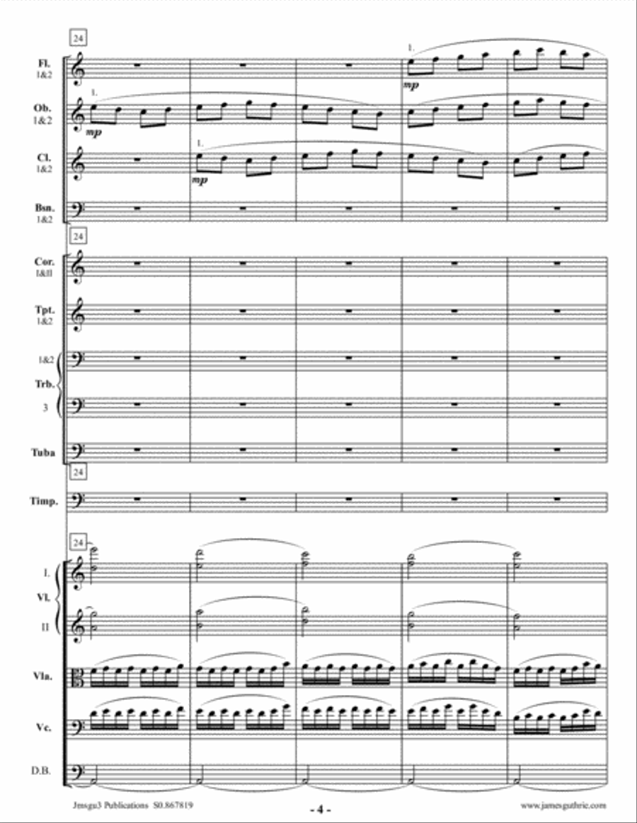 Guthrie: Phrygian Fantasy for Orchestra Full Orchestra scores gallery preview page 4