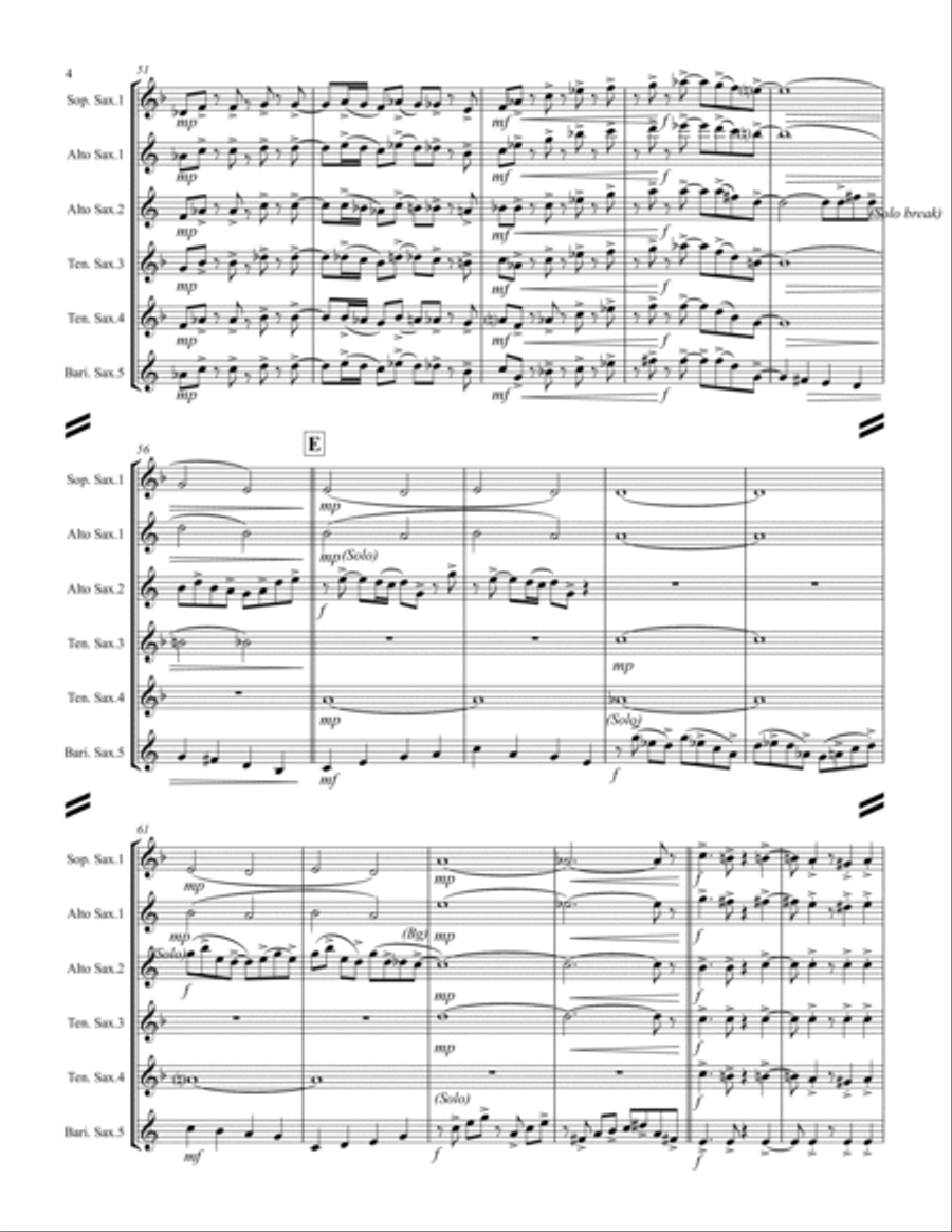 Witchcraft Saxophone Quintet scores gallery preview page 5